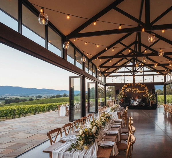 Dancefloor setup for anniversary event Hallam